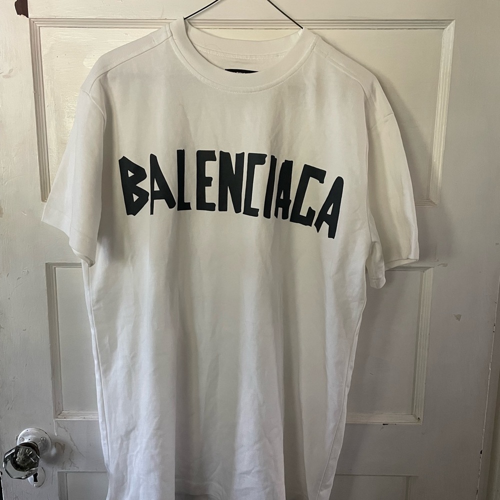 Balenciaga White Tape Tee
